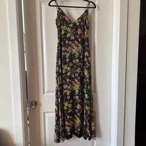 Vintage floral midi dress